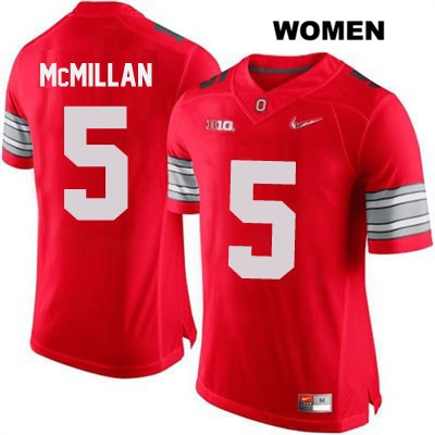 Women's NCAA Ohio State Buckeyes Raekwon McMillan #5 College Stitched Diamond Quest Authentic Nike Red Football Jersey SK20X57QZ